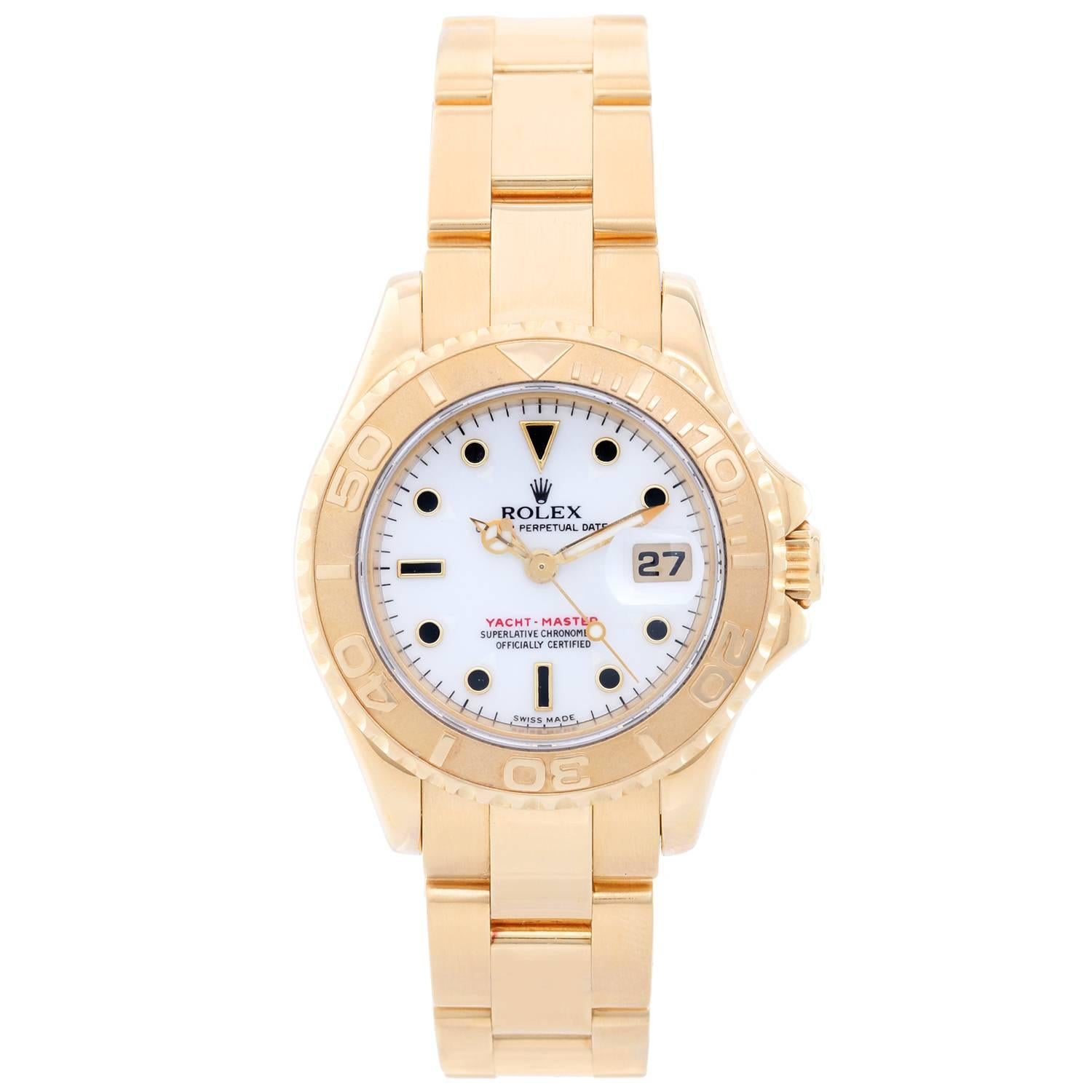 Rolex Ladies yellow Gold Yacht-Master Automatic Wristwatch Ref 69628