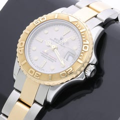 Rolex Lady Yacht Master 29mm Two Tone 18K Gold & Steel Gray Dial Oyster Watch