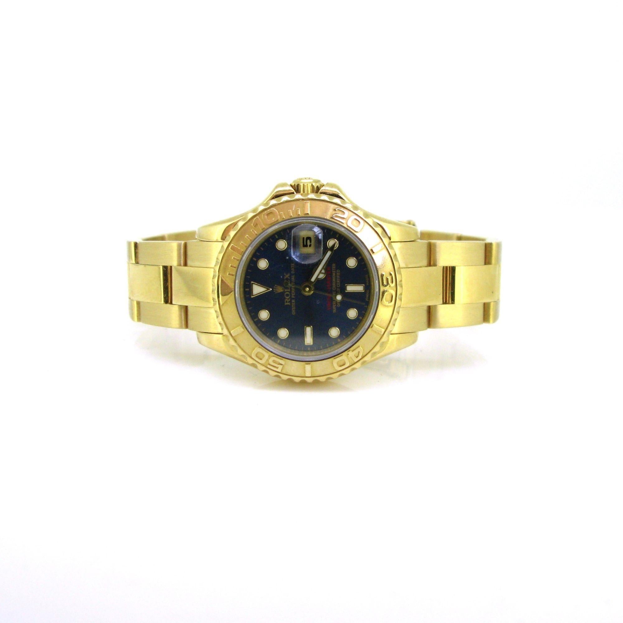 rolex yacht master gold blue dial