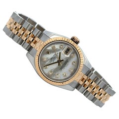 Rolex Ladys 26mm Datejust 179173 Mother Of Pearl Diamond Dial Two-Tone Modern