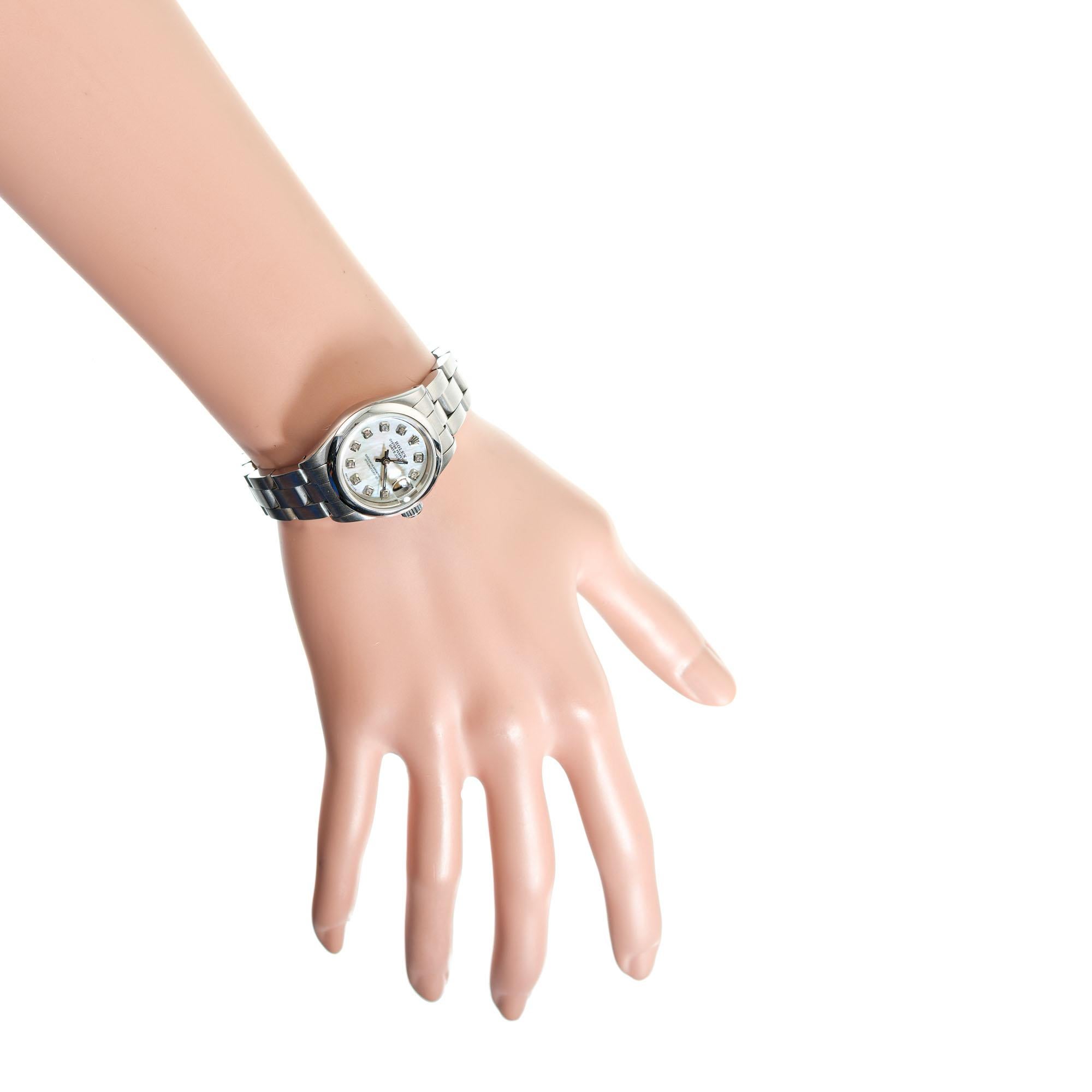 Rolex Lady's Steel Datejust Oyster Band Wristwatch Ref 69173 2