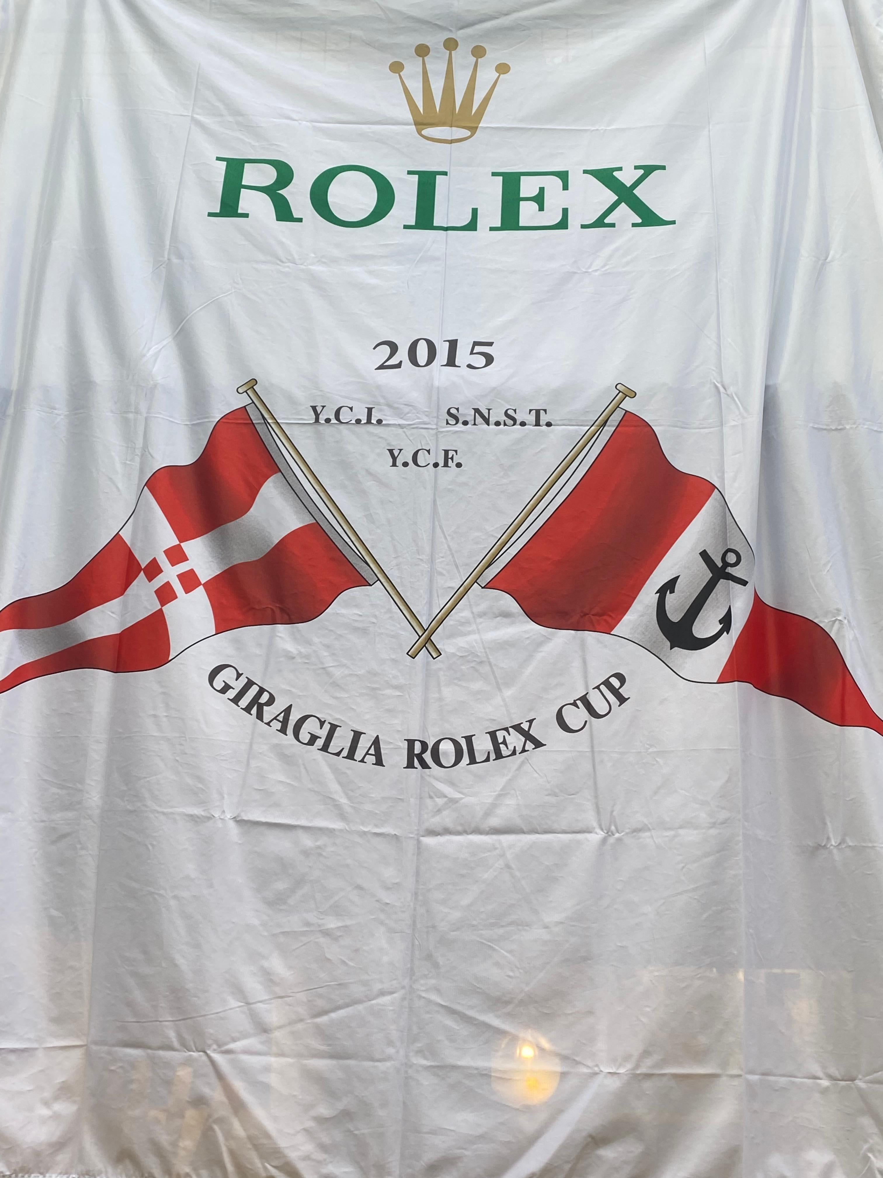 Rolex Large nylon flag For the Rolex Cup Giraglia 2015 In Good Condition For Sale In Saint ouen, FR