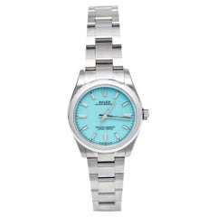 Rolex Light Turquoise Oystersteel Oyster Perpetual Women's Wristwatch 31 mm