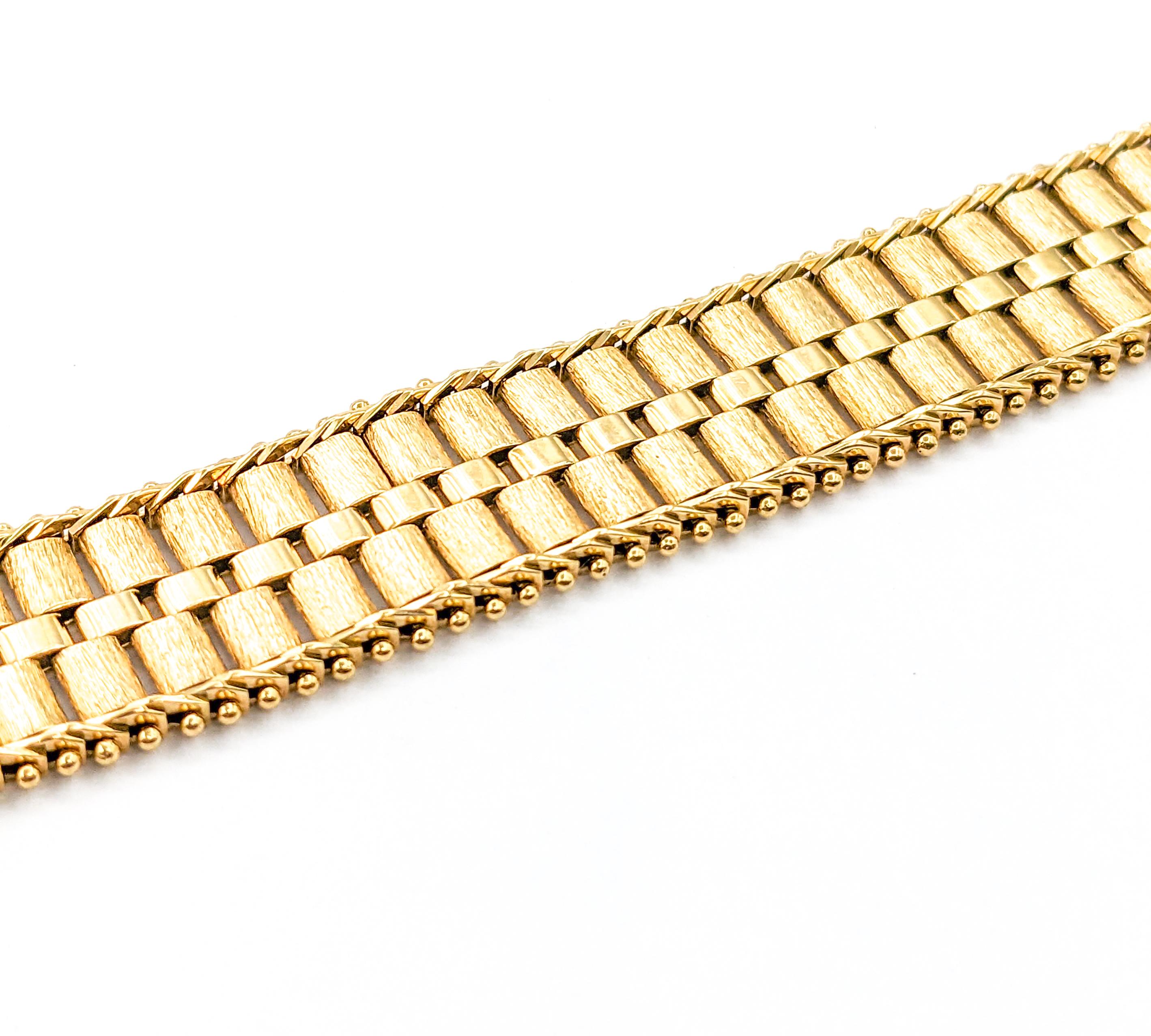 Women's Rolex Link Design Bracelet In Yellow Gold For Sale