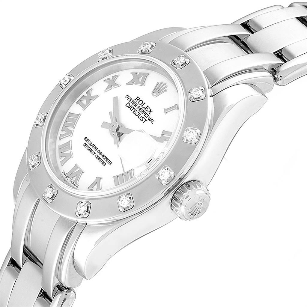 Rolex Masterpiece Pearlmaster White Gold Roman Dial Diamond Watch 80319 For Sale 1