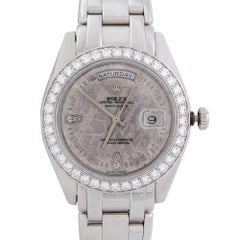 Rolex Masterpiece Platinum Day Date Diamond Bezel Meteorit Dial Mens Watch 18946