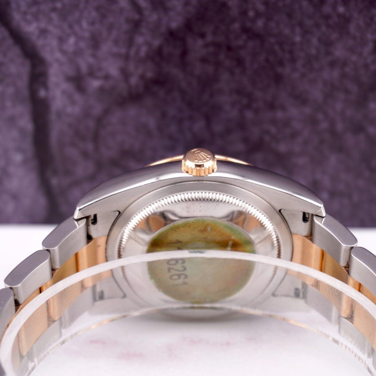 Women's or Men's Rolex Men Datejust 36mm Turn-O-Graph 18K Rose Gold/Steel Watch Oyster 116261 For Sale