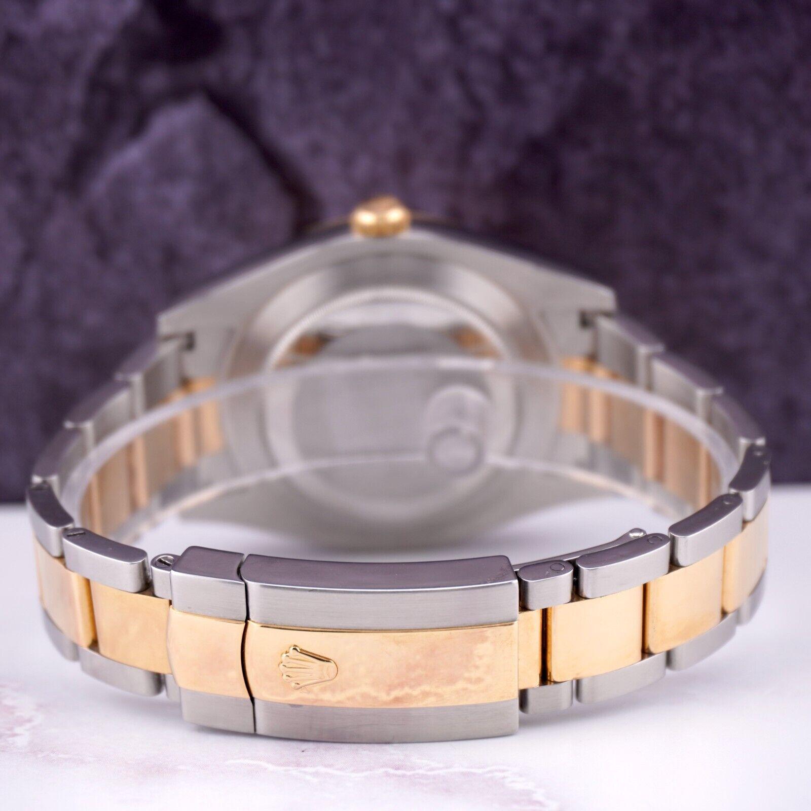 Rolex Men Datejust II 41mm 18kGold&Steel Oyster Ivory Diamond Dial Watch 116333 For Sale 1