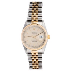 Rolex Mens 16233 Datejust 18 Karat Gold & Stainless Steel
