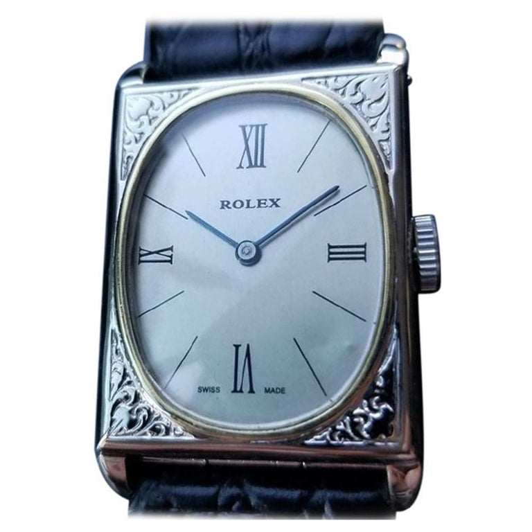 Rolex Men's 18k Gold and SS Art Deco Manual Dress Watch c1930s Swiss