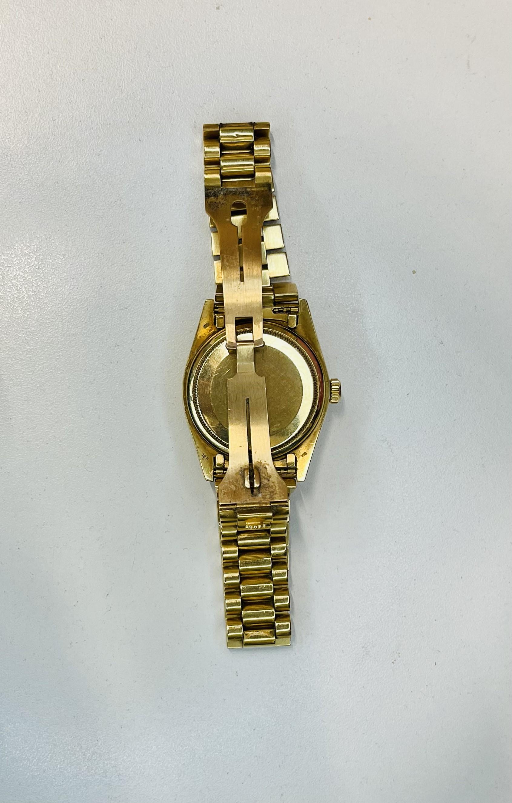 Cabochon Rolex Men's 18k Yellow Gold Day-Date President Black Onyx Dial Full Set For Sale