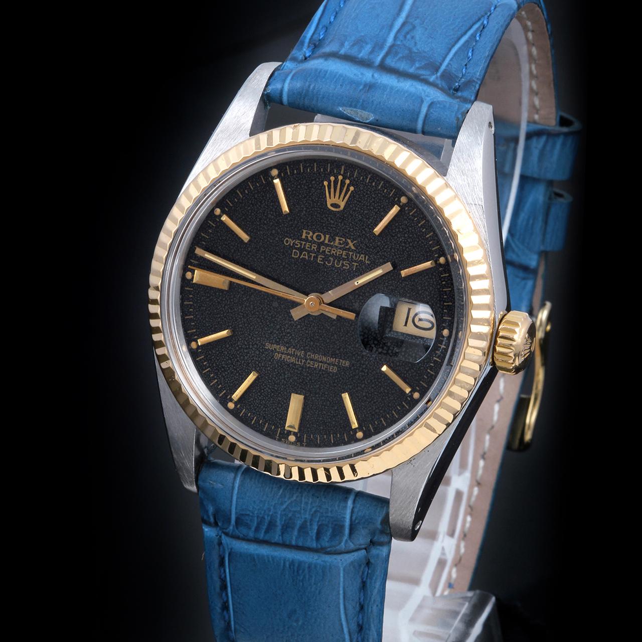Schweizer Handgelenk - SKU 16013-BLK-STK-FLT-BLL-BG13222

Marke : Rolex
Modell : Datejust Ref# 16013 - Kunststoff-Quickset-Modell 
Geschlecht : Herren
Metalle : 18K Gelbgold/Edelstahl
Gehäusegröße: 36 mm
Zifferblatt : Original Rolex Schwarz Patina