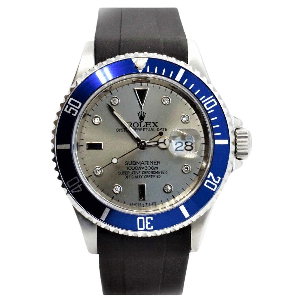 Rolex Submariner 16610 Oyster Serti avec bracelet sportif pour hommes en vente