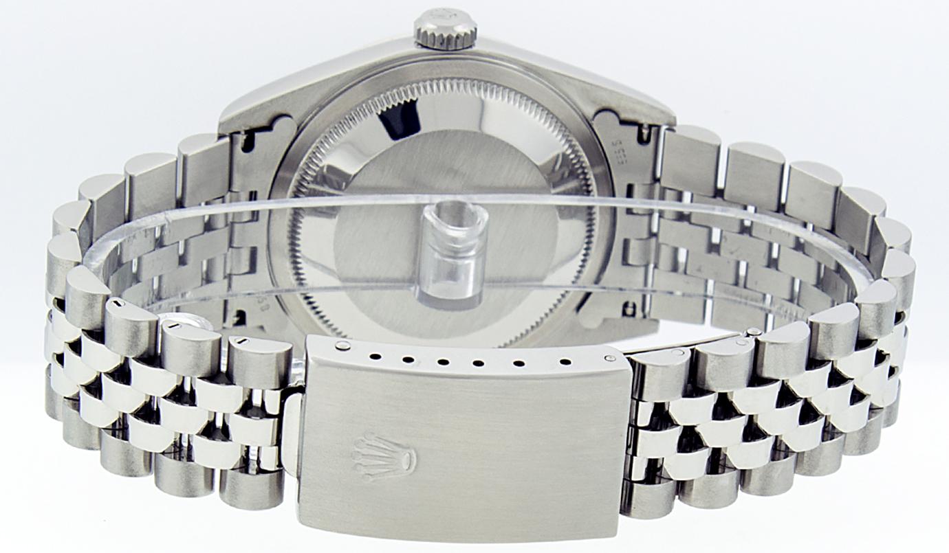 Rolex Men's Datejust 16234 Watch Steel / 18 Karat White Gold Black Diamond Dial 1