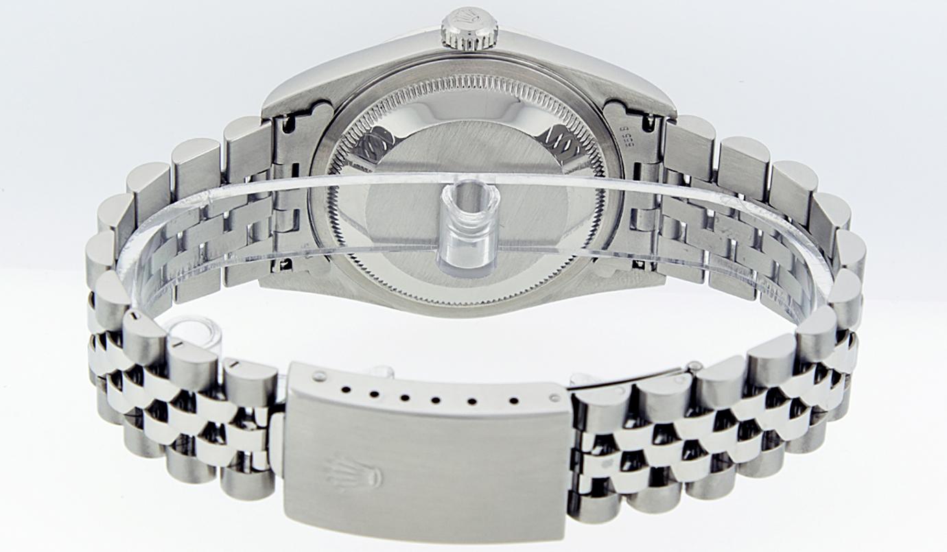 Rolex Men's Datejust 16234 Watch Steel / 18 Karat White Gold Black Diamond Dial 2