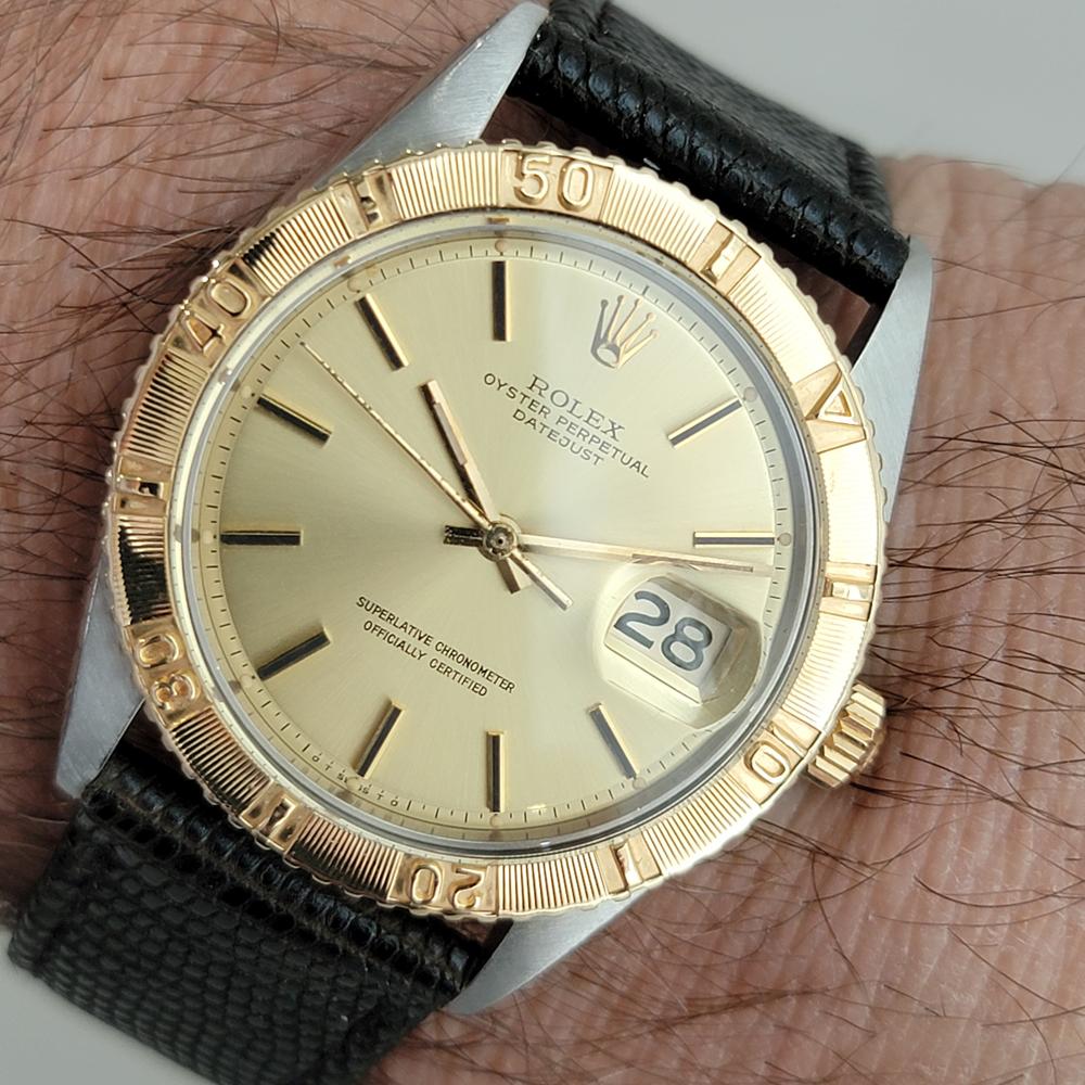 Rolex Men's Datejust 1625 Turn-O-Graph 18k Gold SS Automatic 1970s RA317B For Sale 7