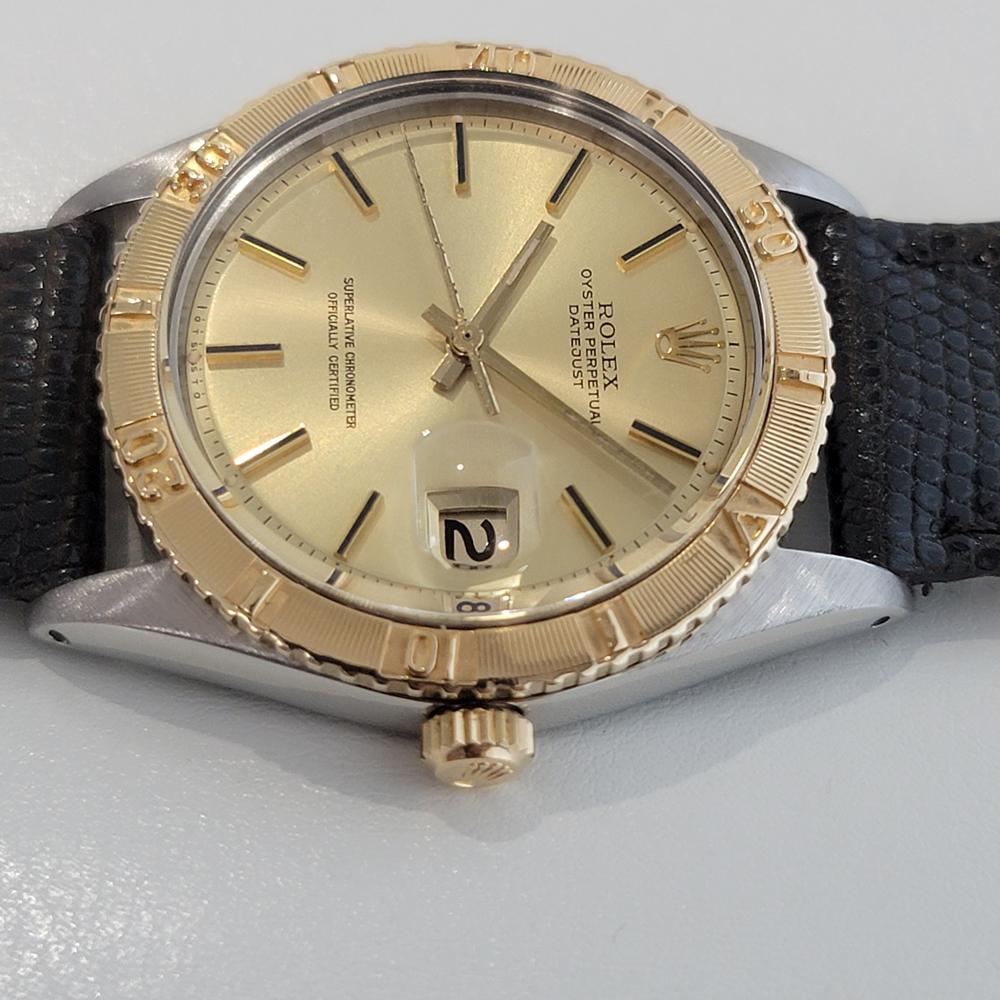 Retro Rolex Men's Datejust 1625 Turn-O-Graph 18k Gold SS Automatic 1970s RA317B For Sale