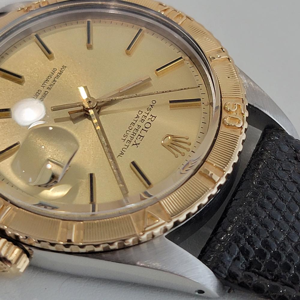 Rolex Men's Datejust 1625 Turn-O-Graph 18k Gold SS Automatic 1970s RA317B In Excellent Condition For Sale In Beverly Hills, CA