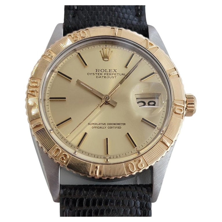 Rolex Men's Datejust 1625 Turn-O-Graph 18k Gold SS Automatic 1970s RA317B  For Sale at 1stDibs | rolex 1625 thunderbird, rolex 1625