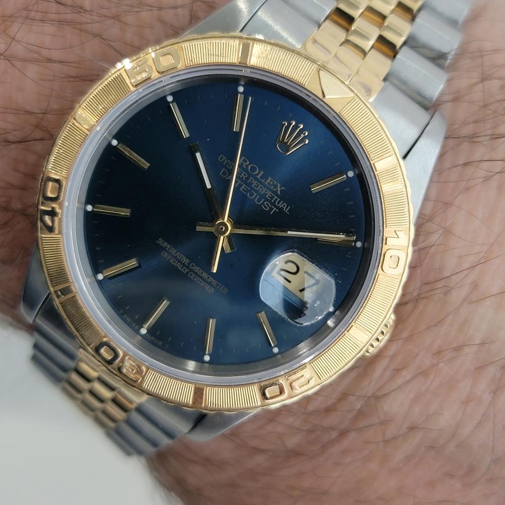 Rolex Men's Datejust 16263 Turn O Graph 18k Gold SS Automatic 1990s RJC134S For Sale 8