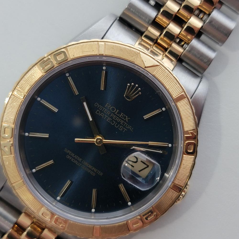 Rolex Men's Datejust 16263 Turn O Graph 18k Gold SS Automatic 1990s RJC134S In Excellent Condition For Sale In Beverly Hills, CA