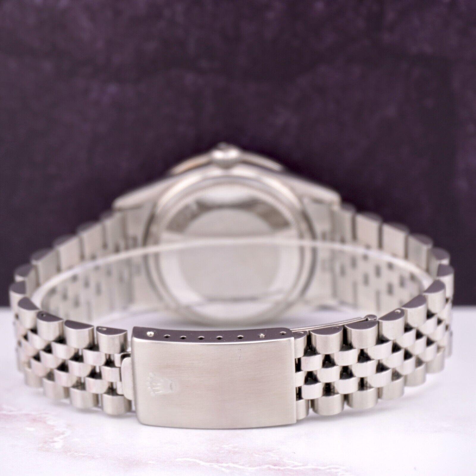 Modern Rolex Men's Datejust 36mm Jubilee Steel Watch ICED 2.50ct Diamonds Black Dial For Sale