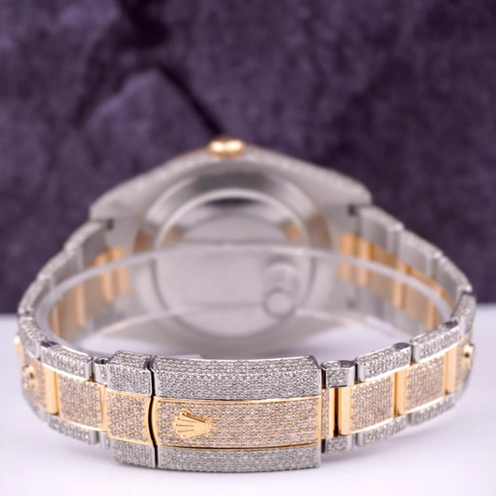 Rolex Montre Datejust 41 en or jaune 18 carats et acier avec cadran romain 22 carats ICED 116333 en vente 1