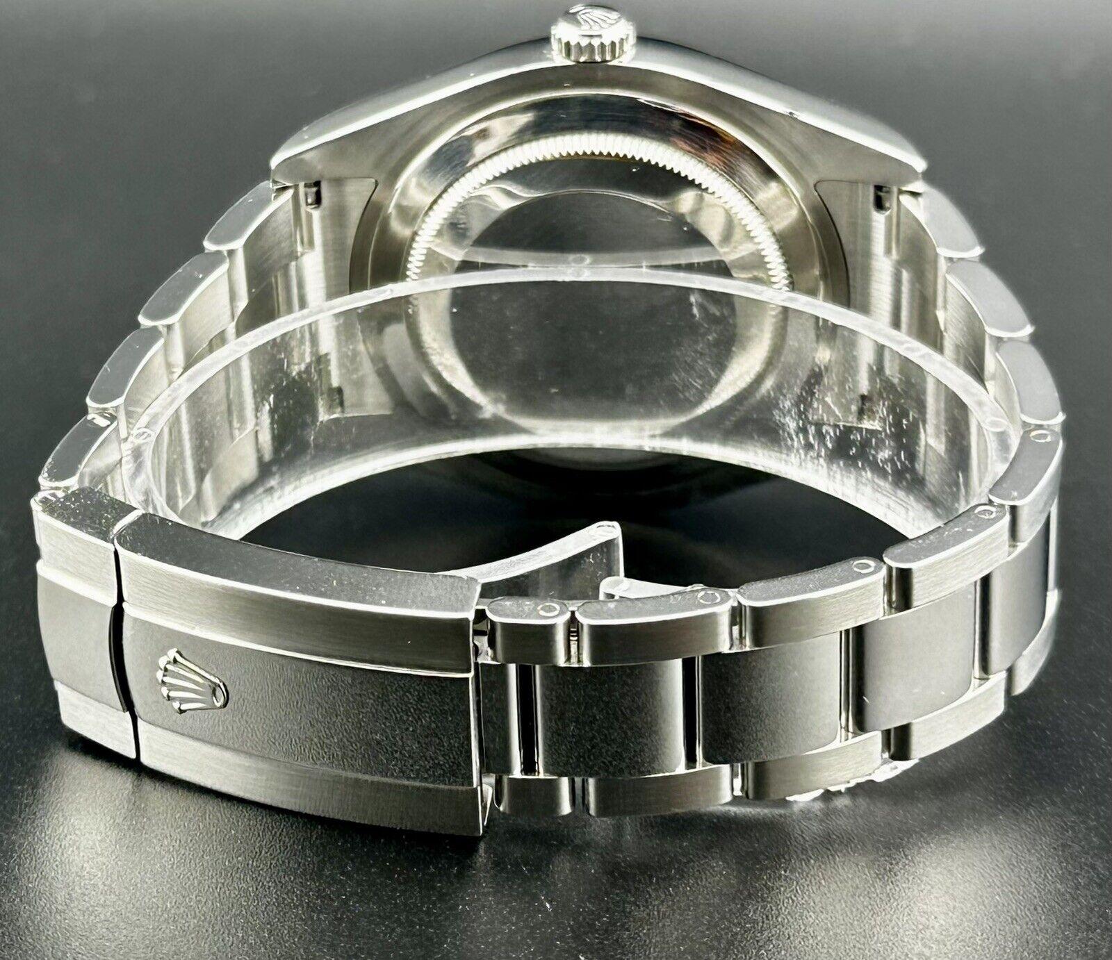 Rolex Herren Datejust 41mm Oyster Stahluhr ICED 2,0ct Diamant Schwarzes Zifferblatt 116300 im Angebot 1