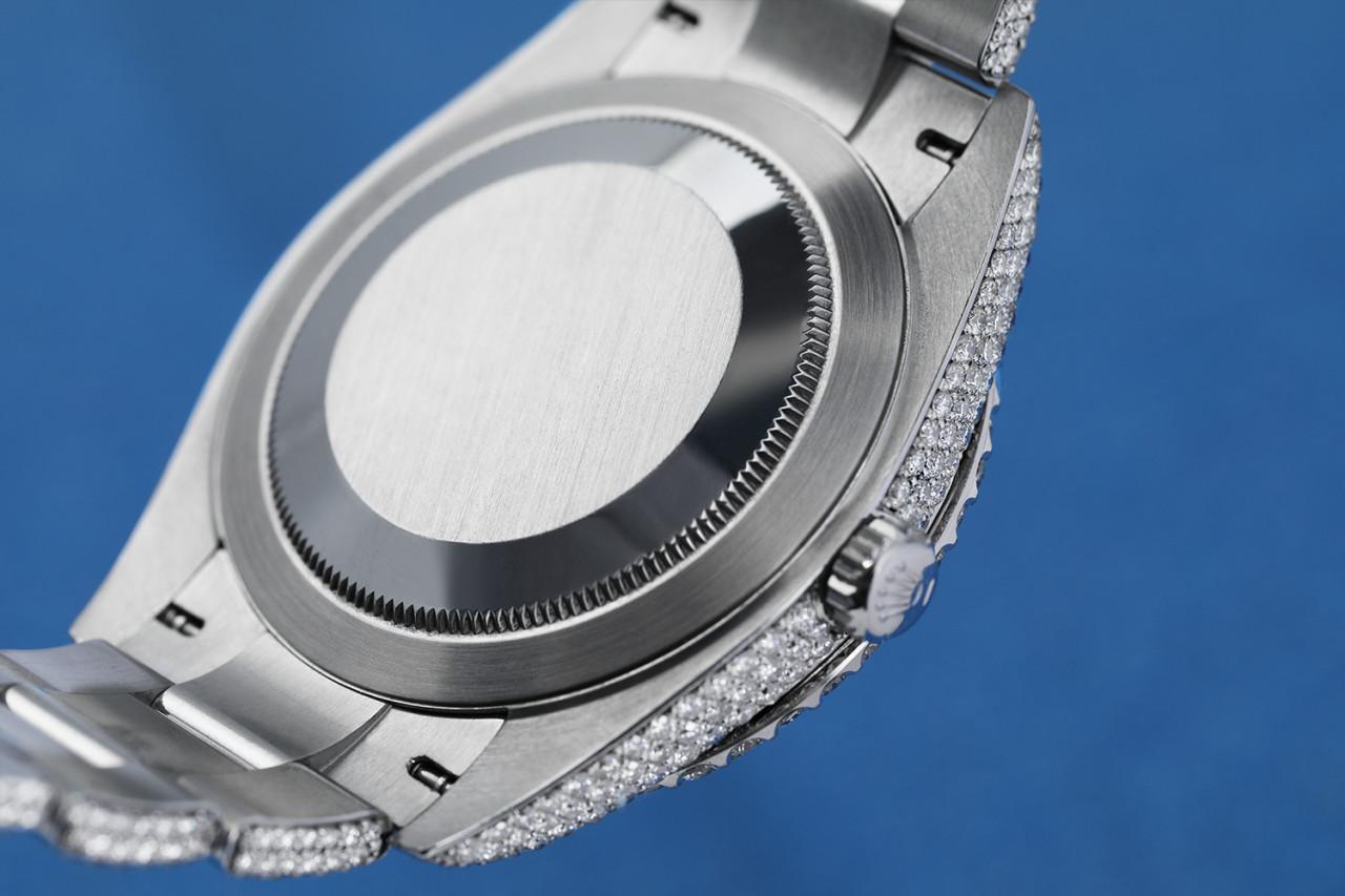 Rolex Herren Datejust 41mm Edelstahl-Uhr mit Volldiamant im Zustand „Neu“ im Angebot in New York, NY