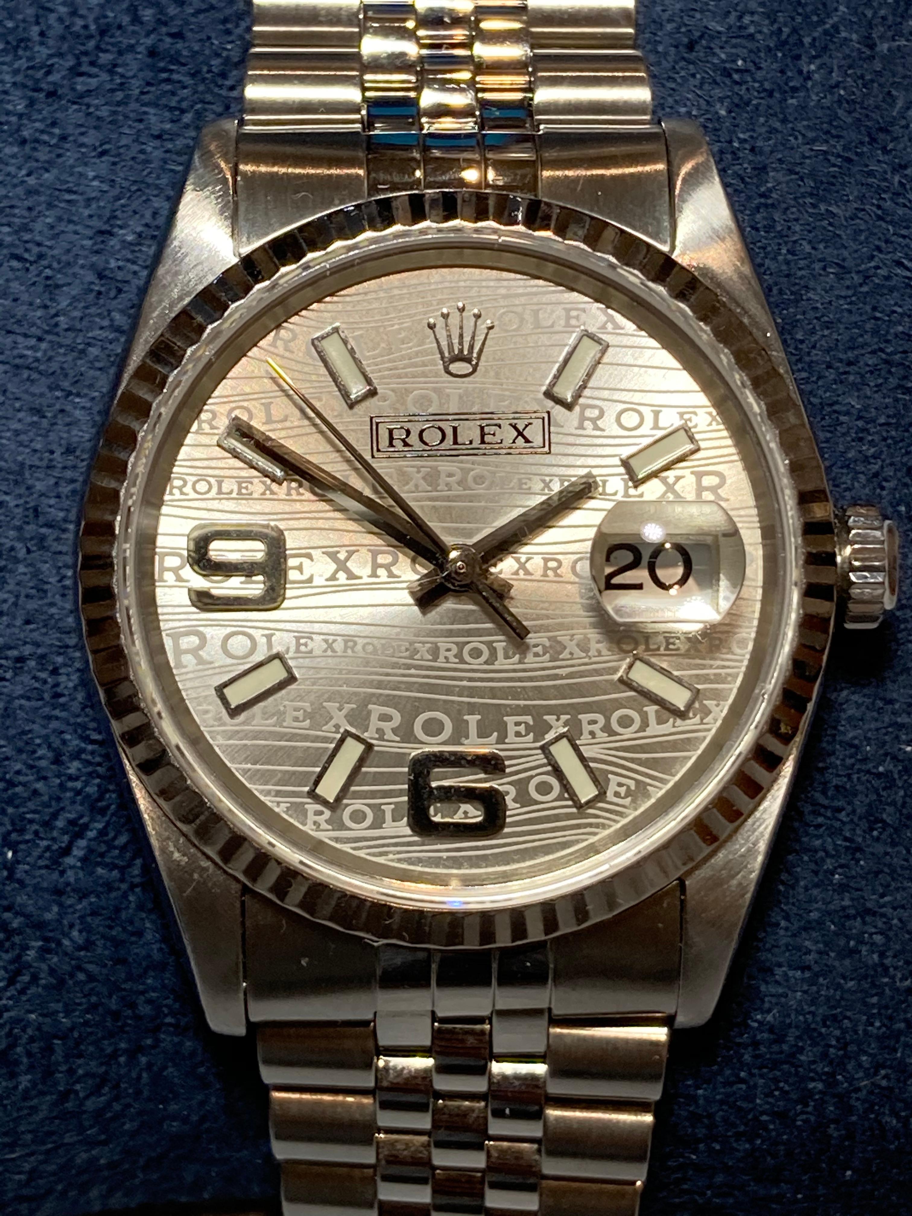 Rolex mens Datejust watch with jubilee band.