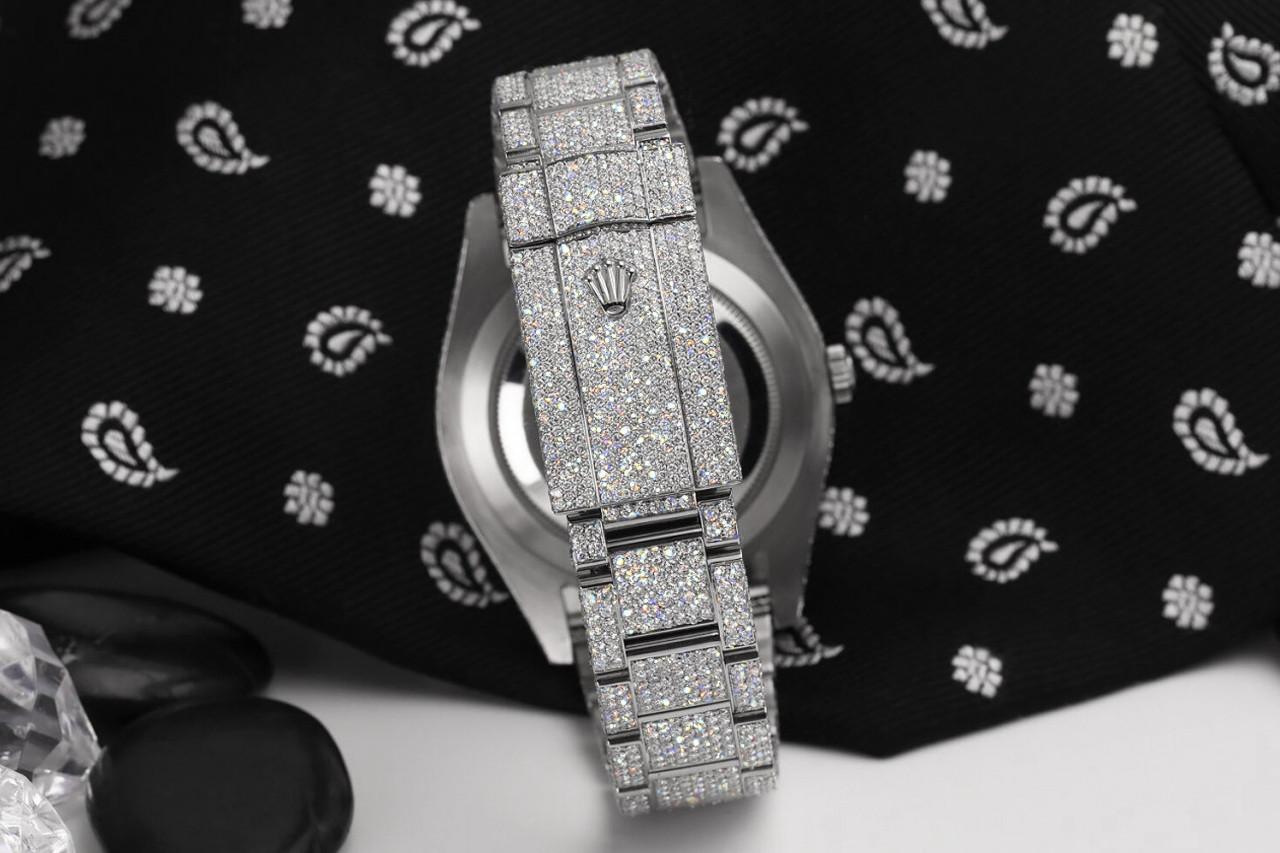 Rolex Mens Datejust II 41mm 116300 Acier inoxydable Gris foncé Roman Diamant Cadran en vente 4
