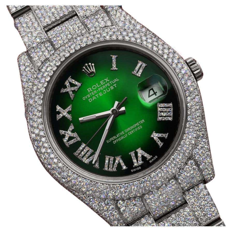 Rolex Full Rolex Datejust 41mm Green - 14 For Sale on 1stDibs