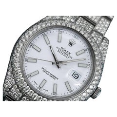 Rolex Mens Datejust II 116300 Stainless Steel White Index Dial