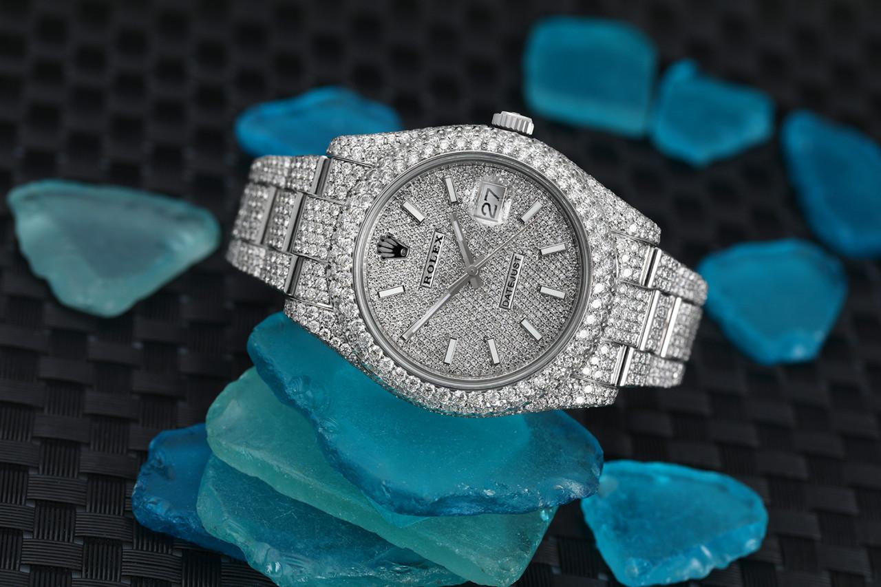 rolex datejust ii 41mm iced out