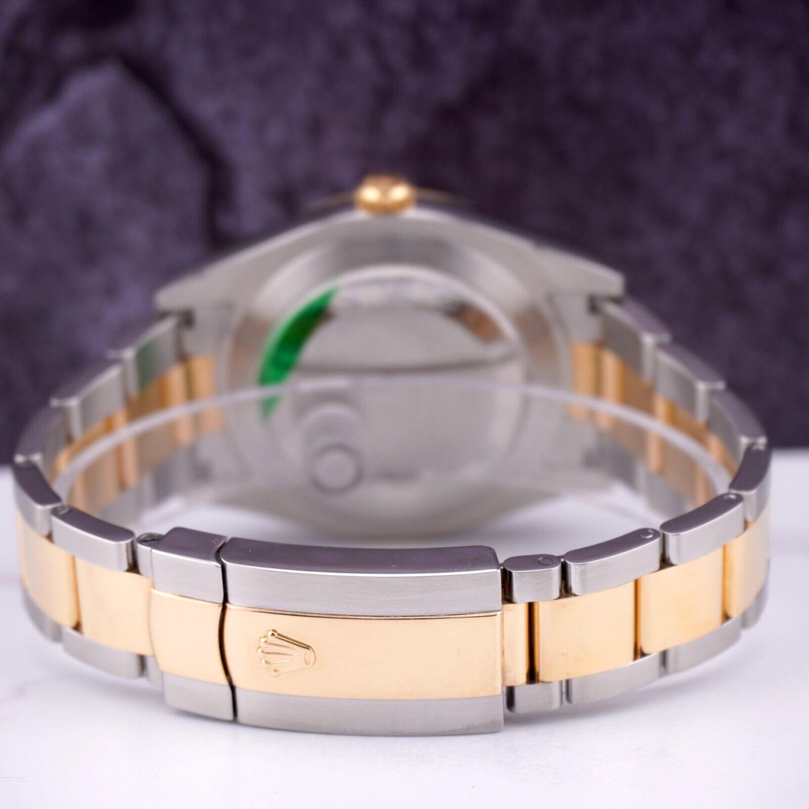 Rolex Men's Datejust II 41mm 18k Gold&Steel Oyster Black Roman Dial Watch 116333 For Sale 2