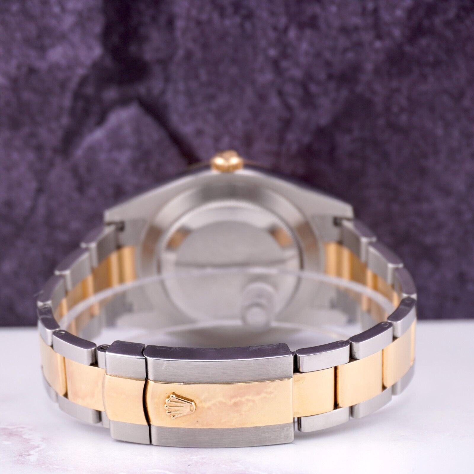 Rolex Men's Datejust II 41mm 18k Gold&Steel Oyster Black Roman Dial Watch 116333 For Sale 3