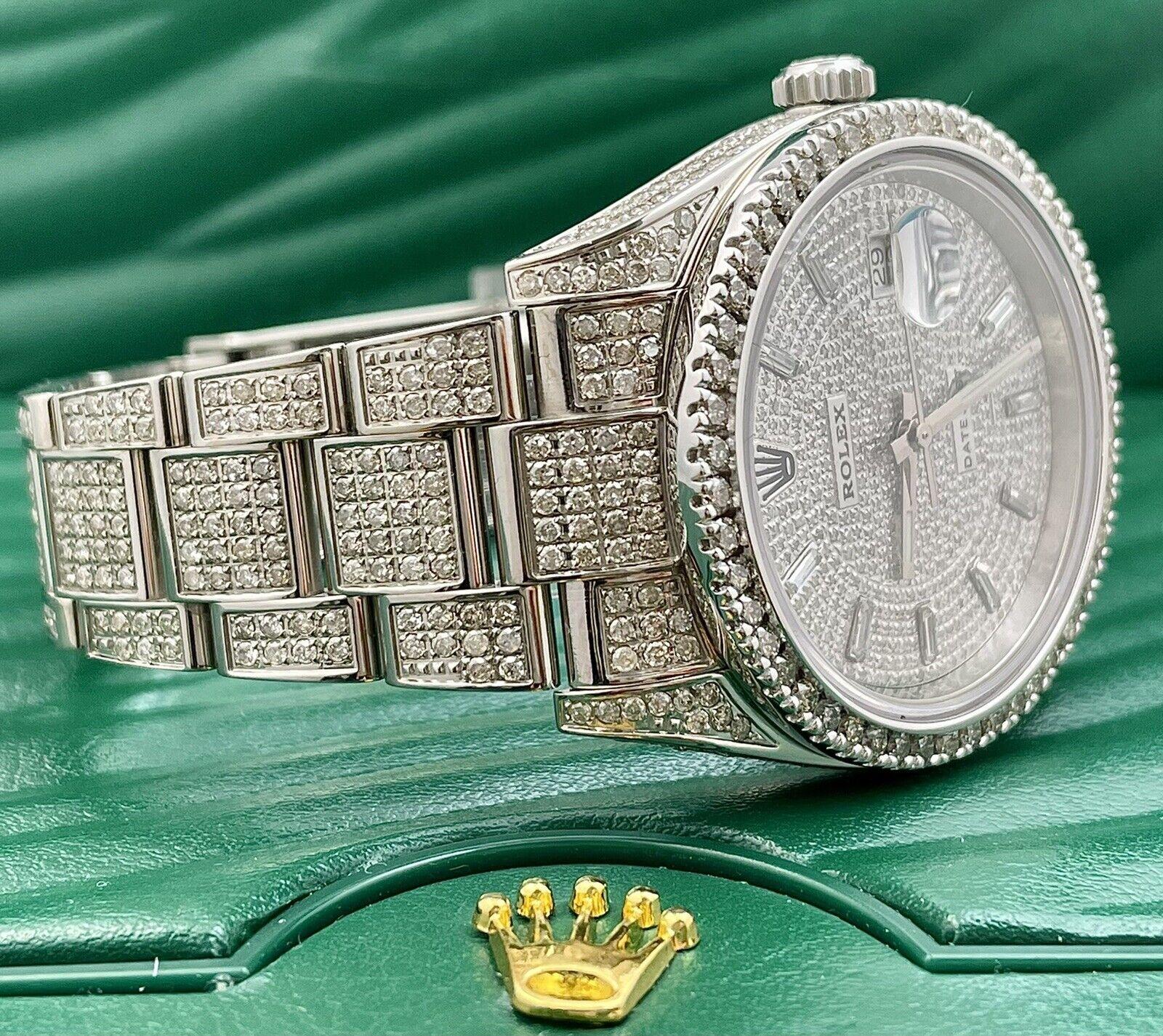 Rolex Datejust 41mm Watch. A Pre-owned watch w/ Gift Box. The Watch Itself is 100% Authentic and Comes with Authenticity Card. Watch Reference is 116300 and is in Excellent Condition (See Pictures). The material is Stainless Steel. 13ct Diamonds
