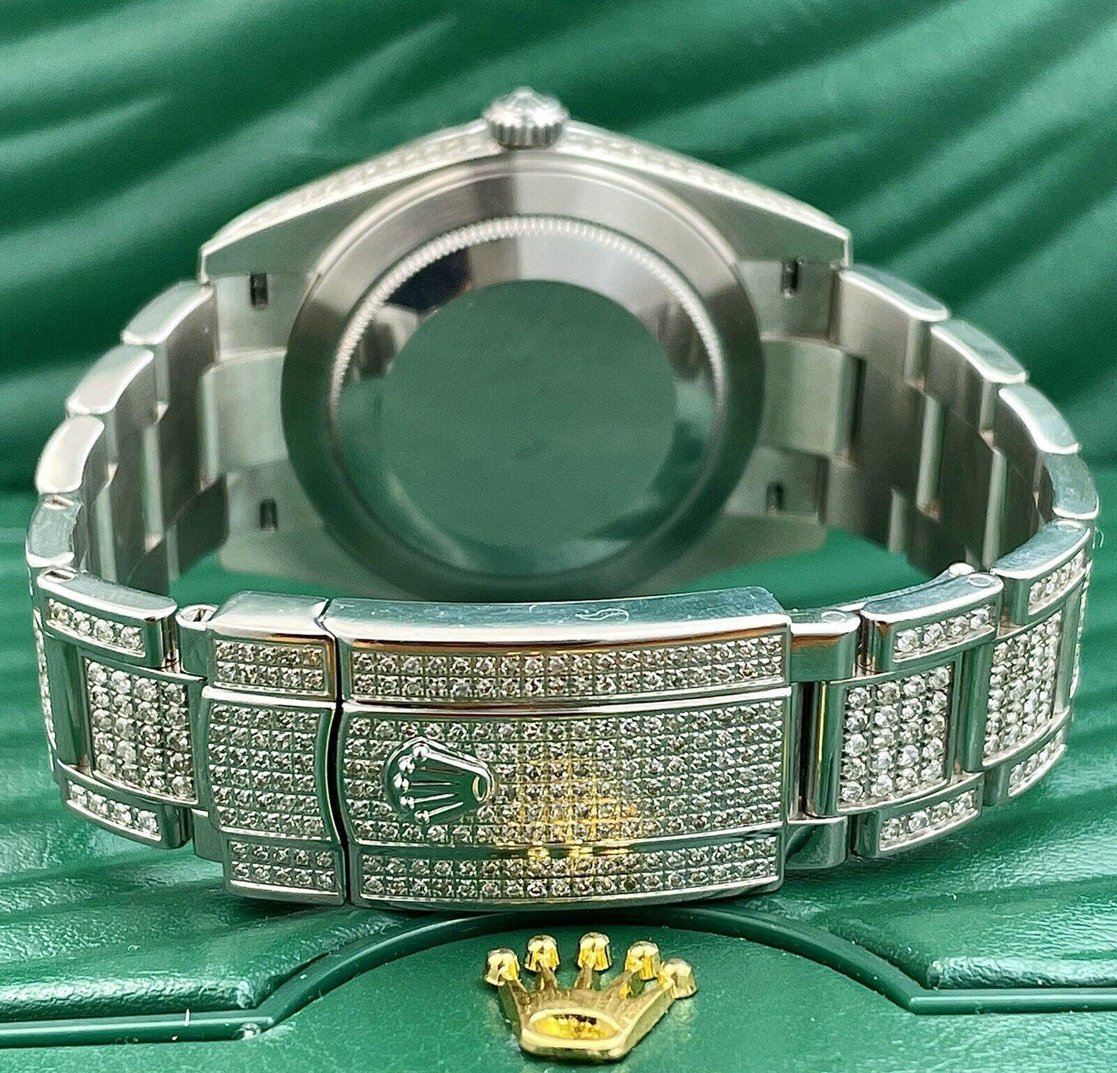 Women's or Men's Rolex Men's Datejust II 41mm Iced 13ct Diamonds Oyster Steel Watch Ref: 116300