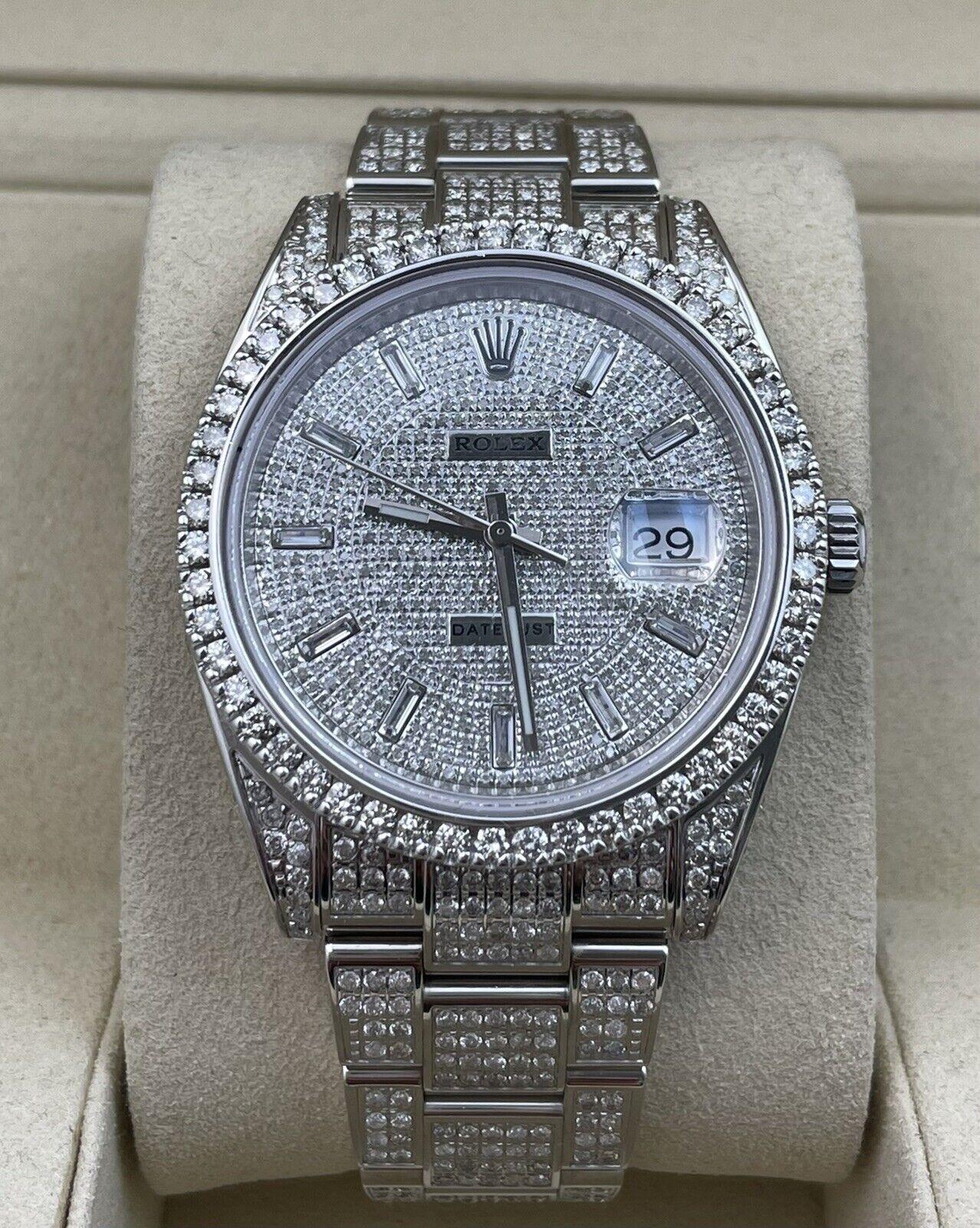 Rolex Men's Datejust II 41mm Iced 13ct Diamonds Oyster Steel Watch Ref: 116300 2