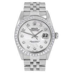 Rolex Uomo Datejust MOP Quadrante di diamanti Lunetta di diamanti Orologio con cinturino Jubilee