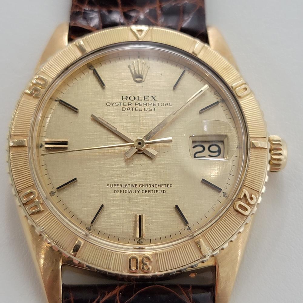 Iconic classic, Men's solid 18k gold Rolex Oyster Perpetual Datejust Ref.1625 Turn-O-Graph, the 