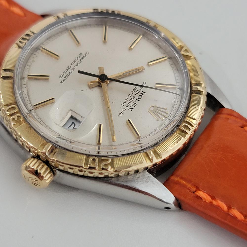 Rolex Men's Datejust Ref 1625 Thunderbird 18k SS Automatic 1970s Vintage RJC143 In Excellent Condition In Beverly Hills, CA