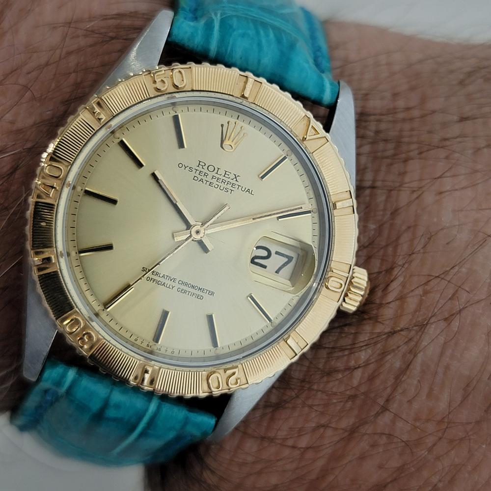 Rolex Men's Datejust Ref 1625 Thunderbird 18k Gold SS Automatic 1970s RA317 For Sale 6