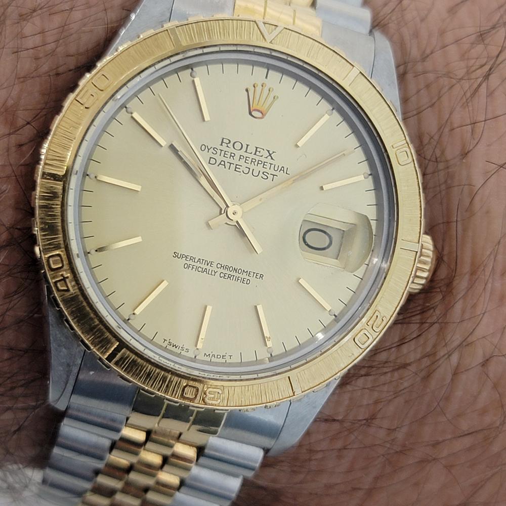 Rolex Men's Datejust Ref 16253 Thunderbird 18k Gold SS 1980s Automatic RJC207 For Sale 4