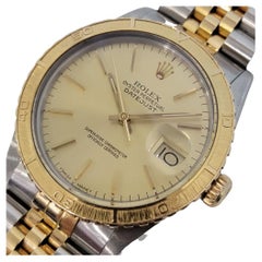 Used Rolex Men's Datejust Ref 16253 Thunderbird 18k Gold SS 1980s Automatic RJC207