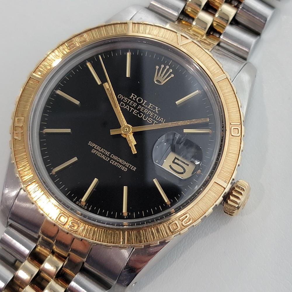 Uomo Rolex Men's Datejust Ref 16253 Thunderbird 18k Gold SS Automatic 1970s RA297