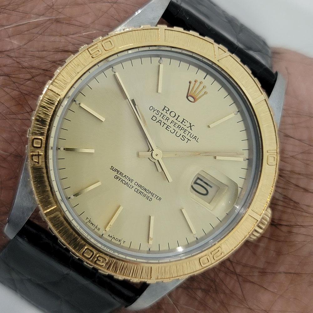 Rolex Men's Datejust Ref 16253 Thunderbird 18k Gold Ss Automatic 1980s RJC207B For Sale 7