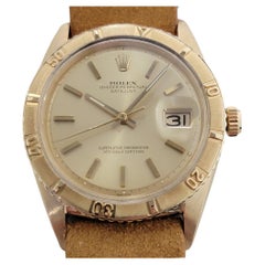 Rolex Mens Datejust Turn-O-graph 1625 18k Gold Automatic 1960s Vintage RA324