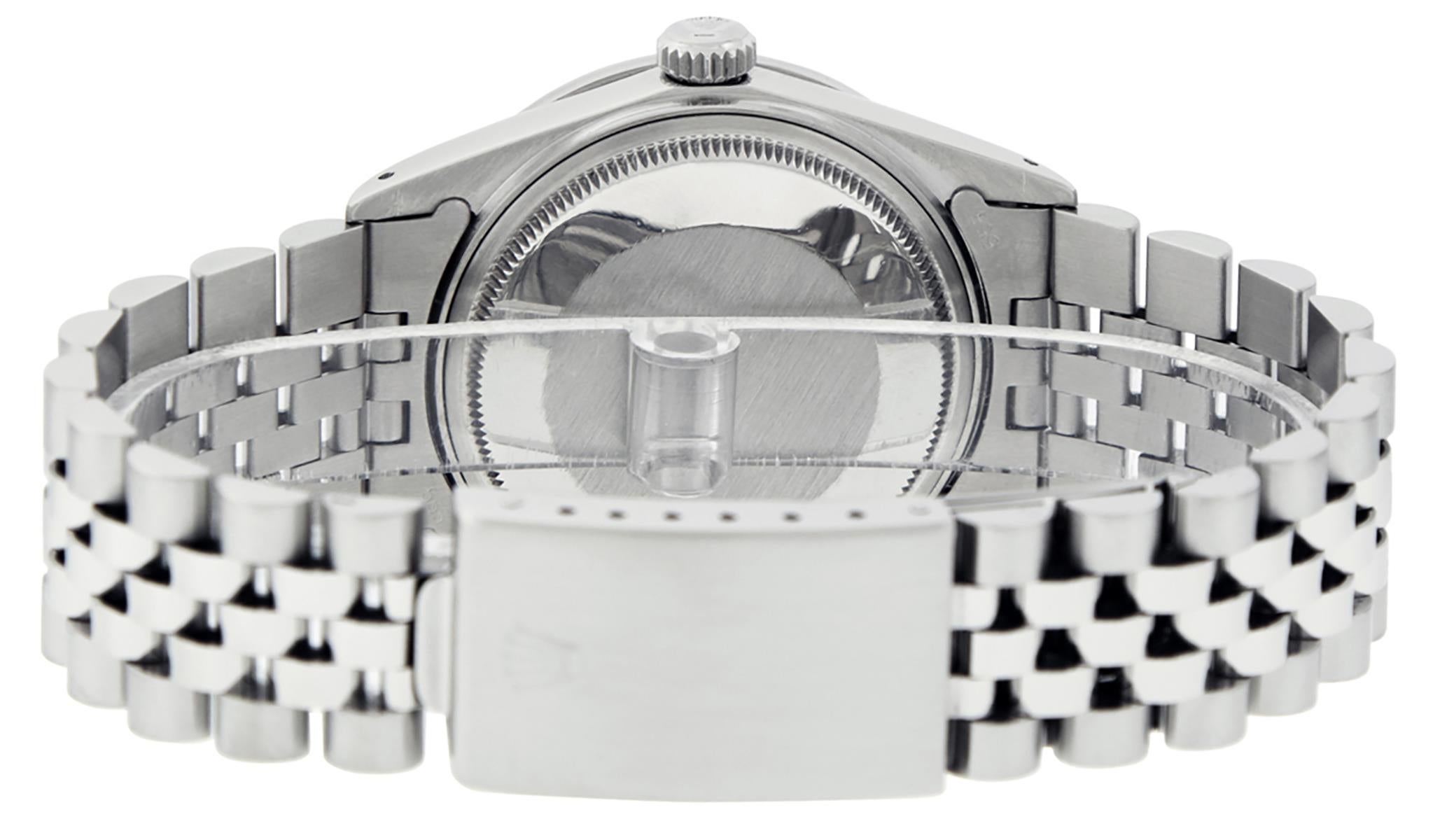 Women's or Men's Rolex Men's Datejust Watch Stainless Steel Blue Diamond Dial