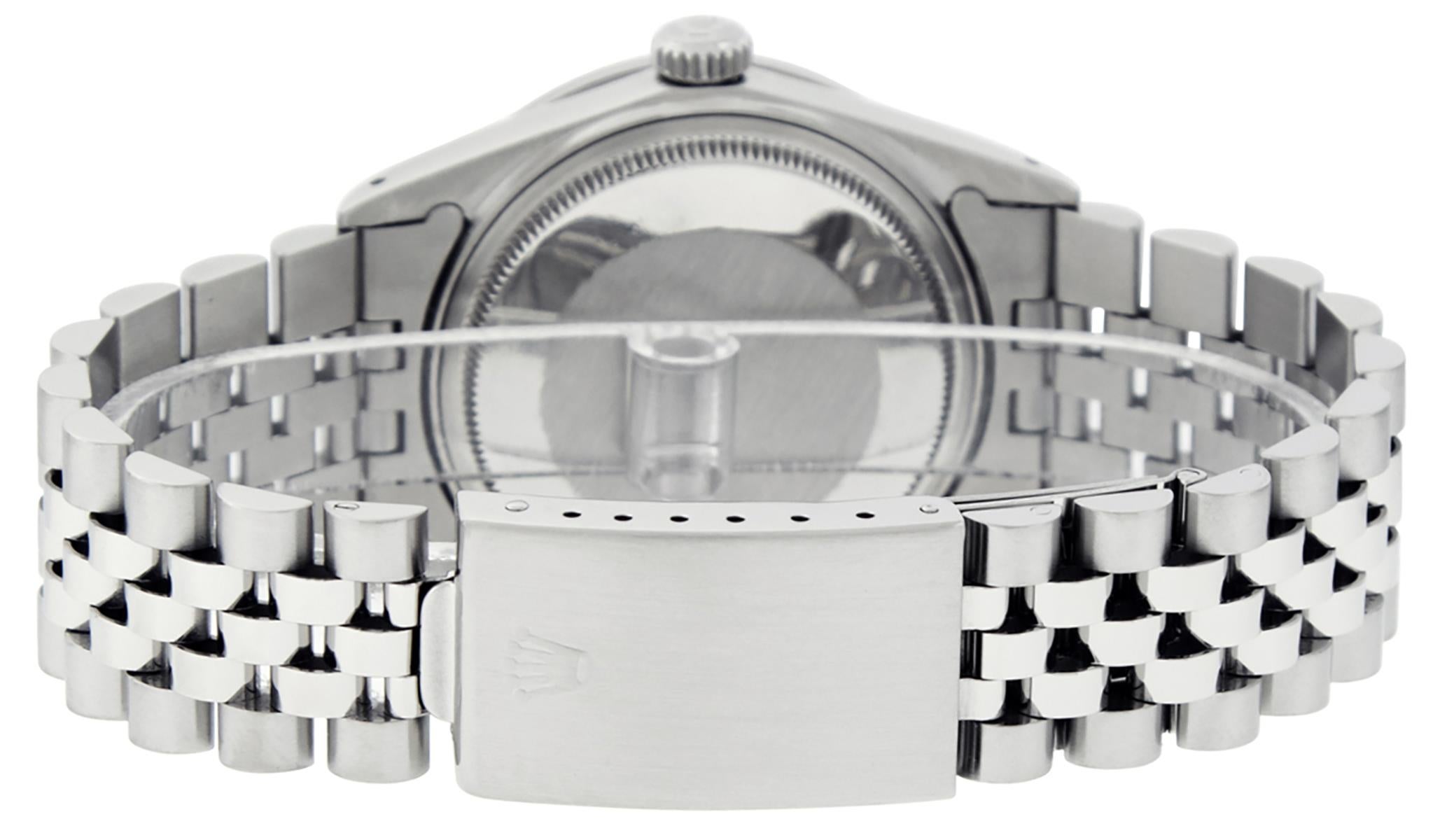 Rolex Men's Datejust Watch Stainless Steel Blue Diamond Dial 1